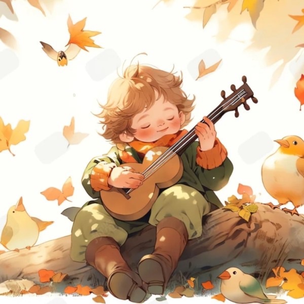 吉他吟❧暖调拾秋韵，弦落枫华梦